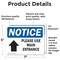 Signmission Please Use Main Entrance Up Arrow Sign, Vinyl Decal, 7in W x 5in L, 2PK OS-2PACK-NS-D-57-L-17617 - alternate 2